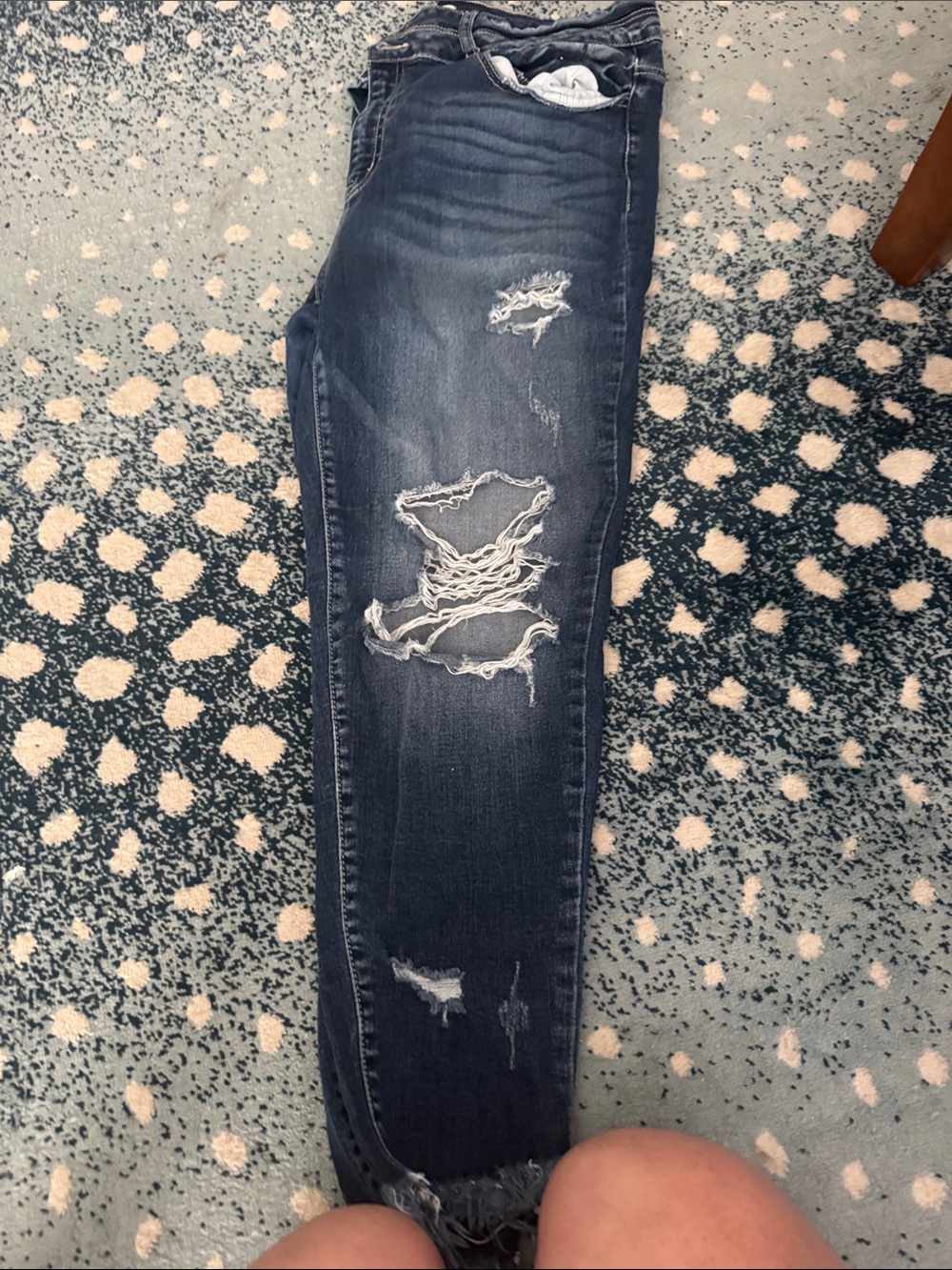 KanCan Dark Blue Distressed Skinny Jeans